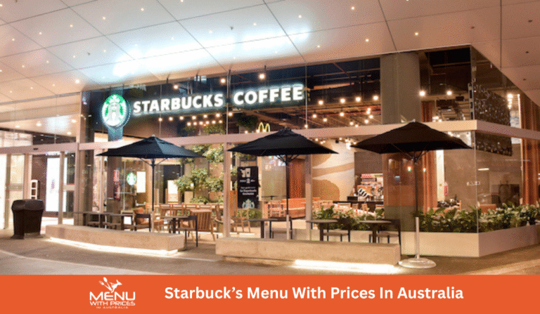 Starbucks Menus With Prices In Australia