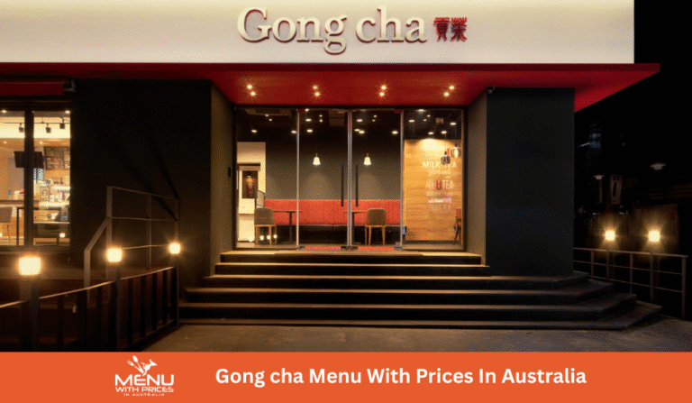 Gong Cha Menus With Prices In Australia