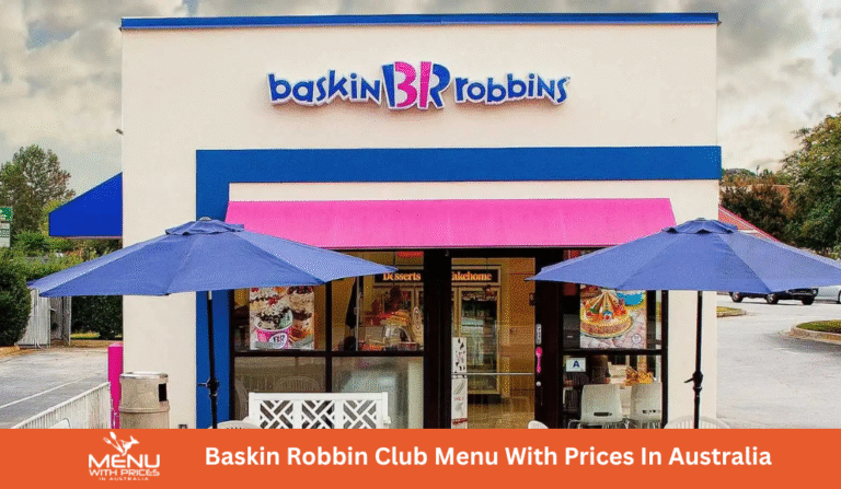 Baskin Robins Menu With Prices In Australia