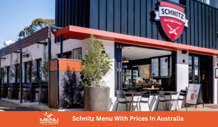 Schnitz Menus With Prices In Australia